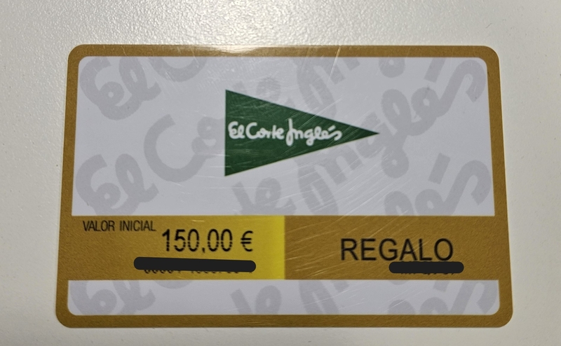 Tarjeta regalo El Corte Ingles 150 euros